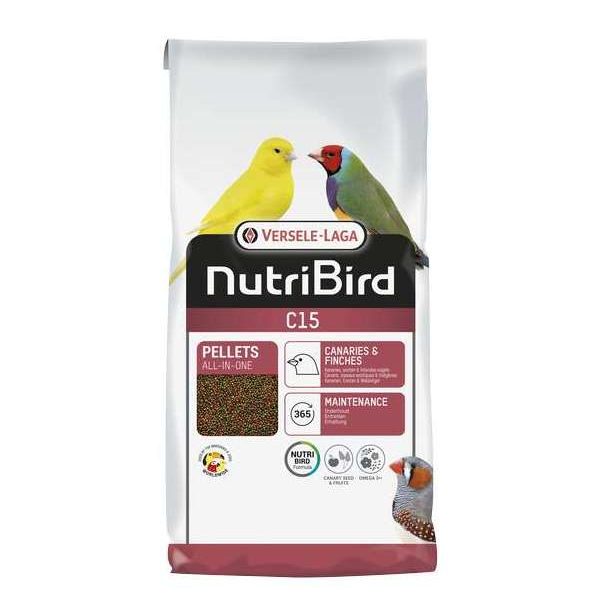 NutriBird C15 10 kg – Oiseaux – Granulés extrudés – aliment d’entretien pour canaris, oiseaux exotiques et indigènes in NutriBird C15 10 kg