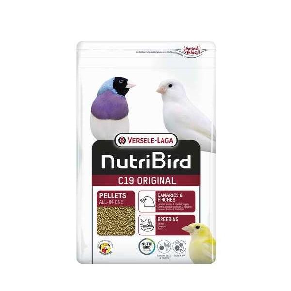 NutriBird C19 Original 3 kg – Oiseaux – Granulés extrudés – aliment d’élevage pour canaris, oiseaux exotiques et indigènes in NutriBird C19 Original 3 kg