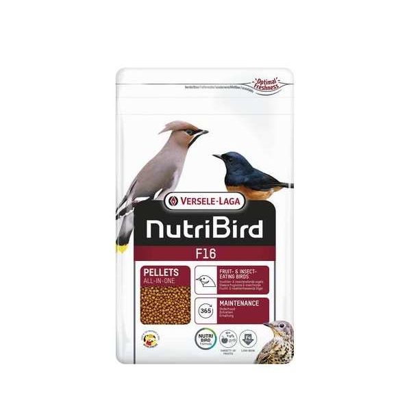 NutriBird F16 800 g – Oiseaux – Granulés extrudés – aliment d’entretien pour oiseaux frugi- et insectivores in NutriBird F16 800 g