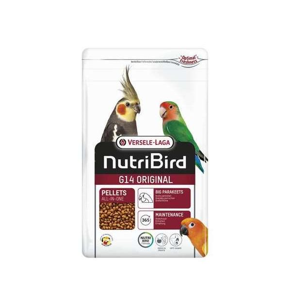 NutriBird G14 Original 1 kg – Oiseaux – Granulés extrudés – aliment d’entretien pour grandes perruches – monocouleur in NutriBird G14 Original 1 kg