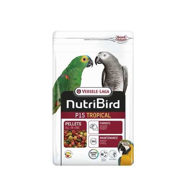 NutriBird P15 Tropical 1 kg – Oiseaux – Granulés extrudés – aliment d’entretien pour perroquets – multicouleurs in NutriBird P15 Tropical 1 kg