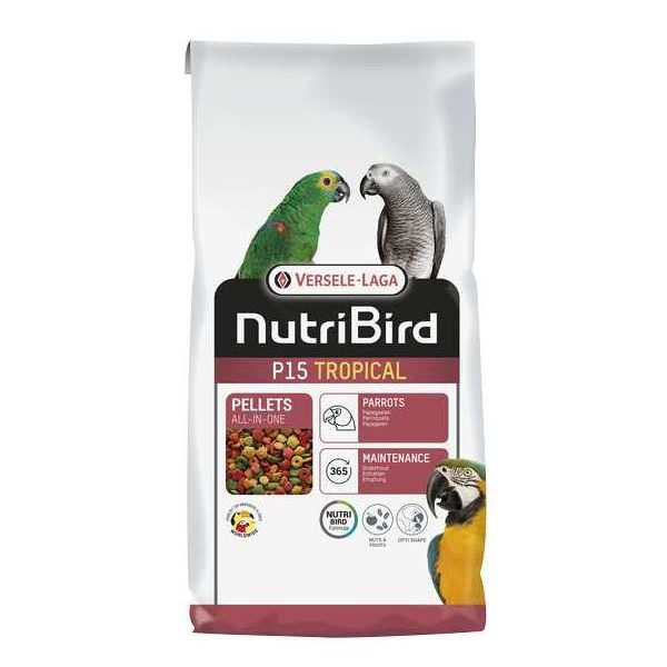 NutriBird P15 Tropical 10 kg – Oiseaux – Granulés extrudés – aliment d’entretien pour perroquets – multicouleurs in NutriBird P15 Tropical 10 kg