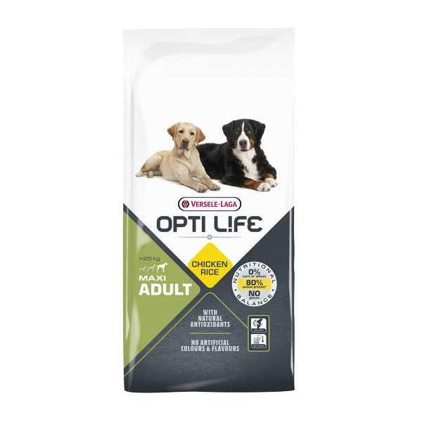 Opti Life Adult Maxi 12,5kg – Chien – Aliment équilibré pour grands chiens adultes – poulet in Opti Life Adult Maxi 12,5kg