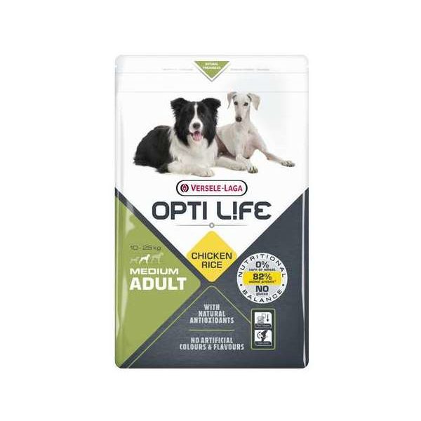 Opti Life Adult Medium 2,5kg – Chien – Aliment équilibré pour chiens moyens adultes – poulet in Opti Life Adult Medium 2,5kg