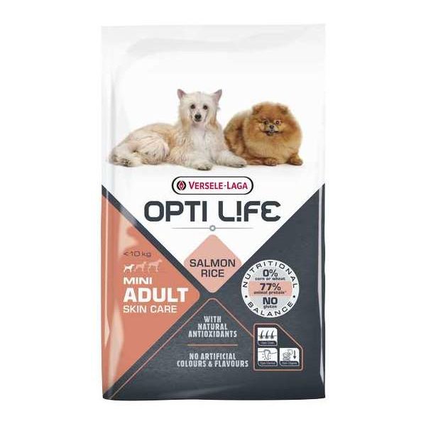 Opti Life Adult Skin Care Mini 7,5kg – Chien – Aliment équilibré pour la peau & le poil, petits chiens – saumon in Opti Life Adult Skin Care Mini 7,5kg