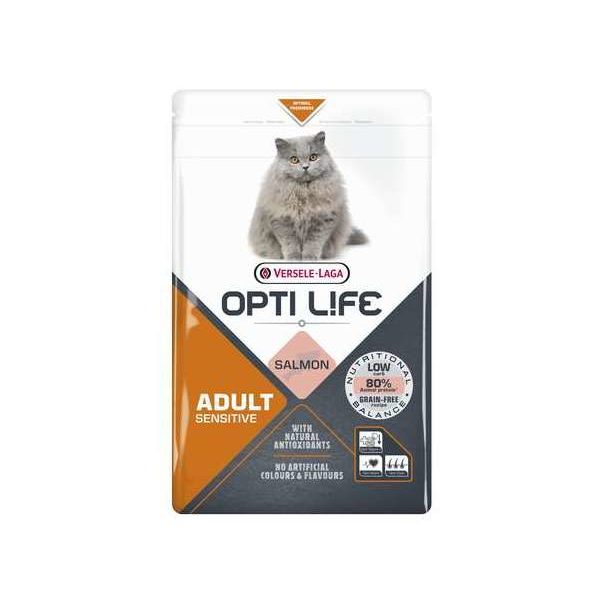 Opti Life Cat Sensitive 1kg – Chat – Aliment premium équilibré sans céréales – au saumon – pelage & digestion sensible in Opti Life Cat Sensitive 1kg