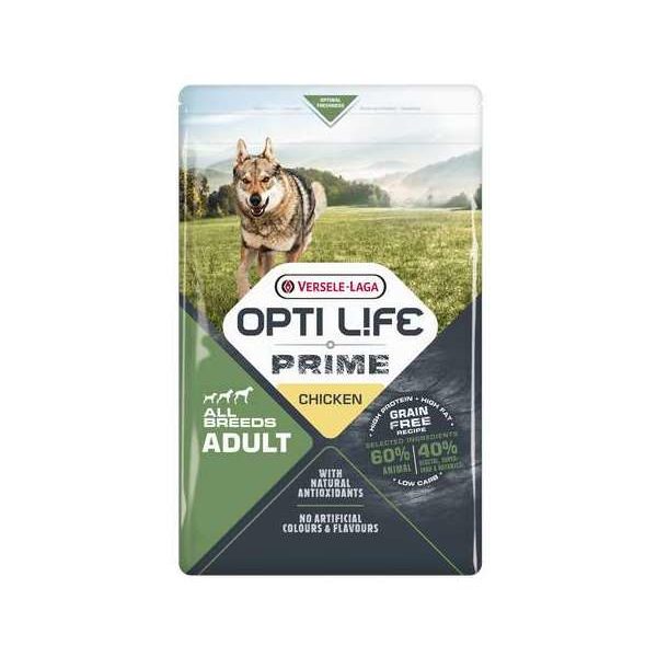 Opti Life Prime Adult Chicken 2,5kg – Chien – Nourriture pour chiens sans céréales – poulet – toutes les races in Opti Life Prime Adult Chicken 2,5kg