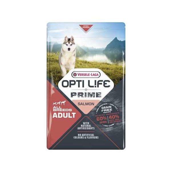 Opti Life Prime Adult Salmon 2,5kg – Chien – Nourriture pour chiens sans céréales – saumon – toutes les races in Opti Life Prime Adult Salmon 2,5kg