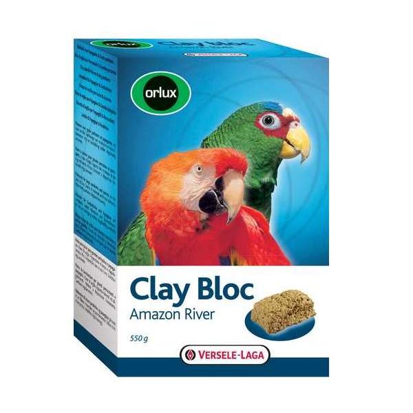 Orlux Clay Bloc Amazon River 550g – Oiseaux – Bloc d’argile pour grandes perruches & perroquets in Orlux  Clay Bloc Amazon River 550g