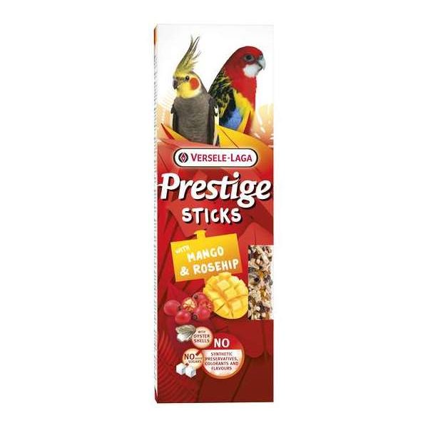 Prestige Sticks Grandes Perruches avec Mangue & Églantine – 2 pièces 140g – Oiseaux – Bâtonnets de graines très variés in Prestige Sticks Grandes Perruches avec Mangue & Églantine – 2 pièces 140g