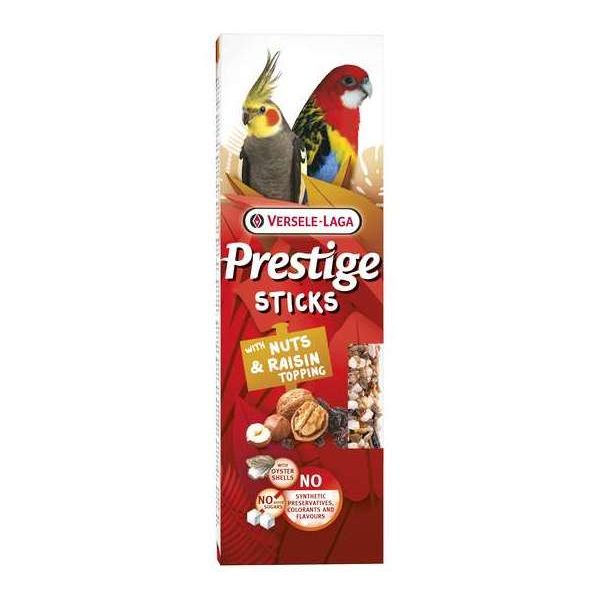 Prestige Sticks Grandes Perruches avec Noix & Garniture de Raisins – 2 pièces 140g – Oiseaux – Bâtonnets de graines très variés in Prestige Sticks Grandes Perruches avec Noix & Garniture de Raisins – 2 pièces 140g